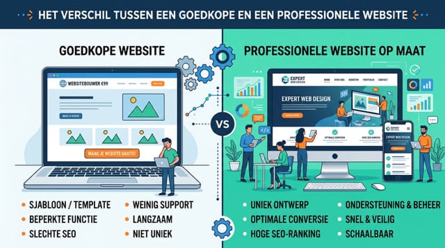 Wat is het verschil tussen een goedkope en een professionele website?